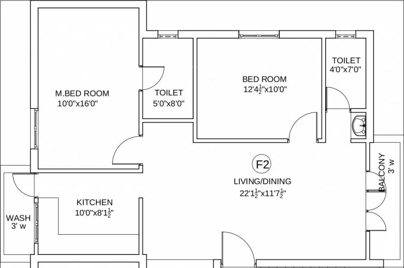 Vettri Familia (2BHK+2T (909 sq ft) 909 sq ft)