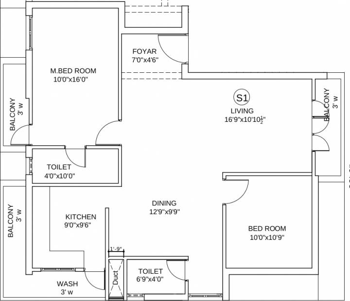 Vettri Familia (2BHK+2T (1,108 sq ft) 1108 sq ft)