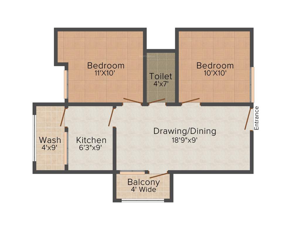 Soumya Evergreen (2BHK+2T (777 sq ft) 777 sq ft)