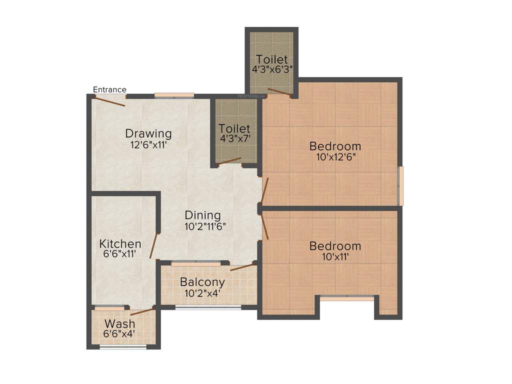 Soumya Evergreen (2BHK+2T (1,104 sq ft) 1104 sq ft)