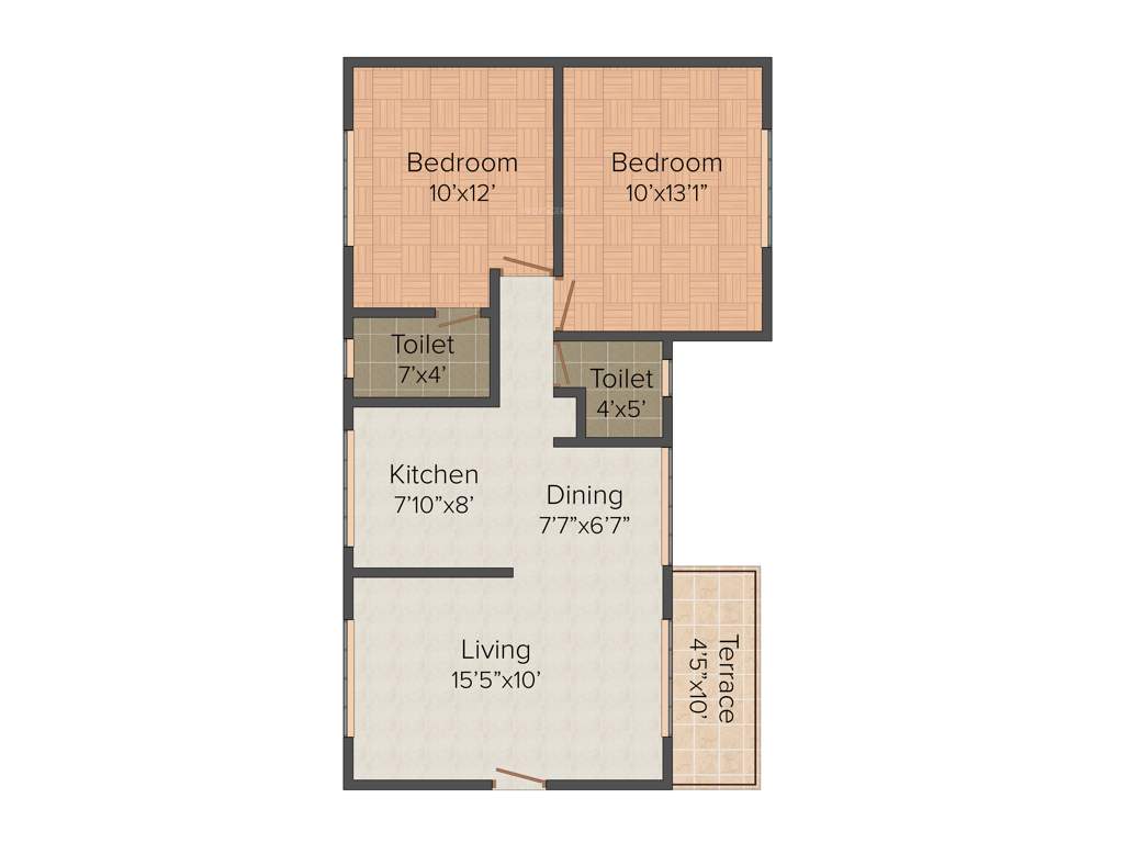 Giriraj Mauli Residency (2BHK+2T (831 sq ft) 831 sq ft)