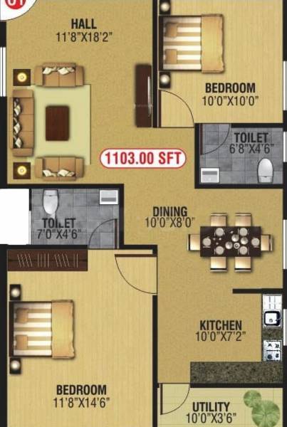  white-rose Floor Plan Floor Plan