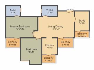 Patel Neo Town (2BHK+2T (1,125 sq ft) + Study Room 1125 sq ft) Patel Neo Town (2BHK+2T (1,125 sq ft) + Study Room 1125 sq ft)