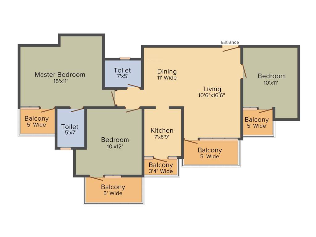 Patel Neo Town (3BHK+2T (1,435 sq ft) 1435 sq ft)