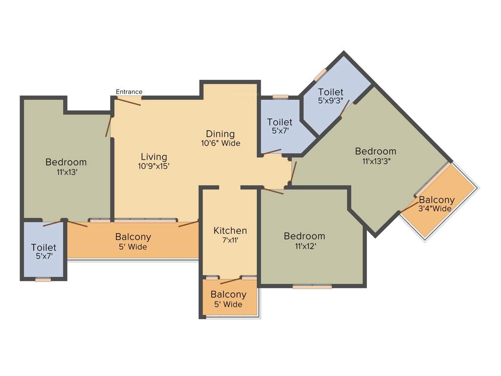 Patel Neo Town (3BHK+3T (1,560 sq ft) 1560 sq ft)