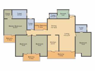 Patel Neo Town (4BHK+4T (2,280 sq ft) + Servant Room 2280 sq ft)