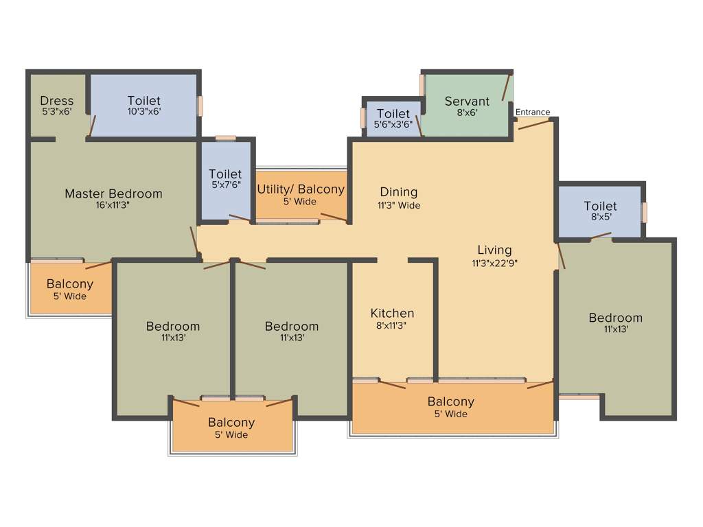 Patel Neo Town (4BHK+4T (2,280 sq ft) + Servant Room 2280 sq ft)