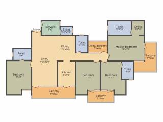 Patel Neo Town (4BHK+5T (2,425 sq ft) + Servant Room 2425 sq ft)
