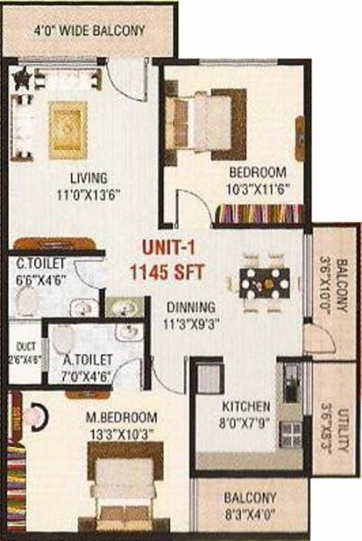 floorPlan of i1 Tulasi Premier