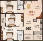 i1 Tulasi Premier (3BHK+2T (1,425 sq ft) 1425 sq ft)