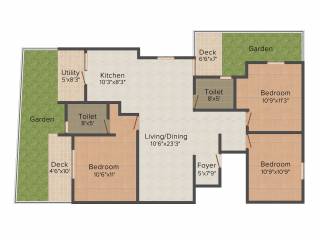 Nakshatra Celestia (3BHK+2T (1,440 sq ft) 1440 sq ft)