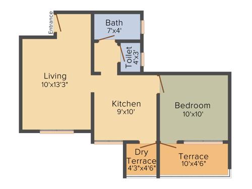 Nisarg Serene (1BHK+1T (611 sq ft) 611 sq ft) Nisarg Serene (1BHK+1T (611 sq ft) 611 sq ft)