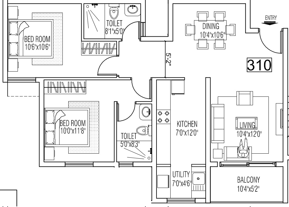 Chartered Humming Bird (2BHK+2T (1,161 sq ft) 1161 sq ft) Chartered Humming Bird (2BHK+2T (1,161 sq ft) 1161 sq ft)