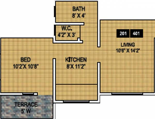 Geet Govind Muktaiaangan Phase III (1BHK+1T (575 sq ft) 575 sq ft)