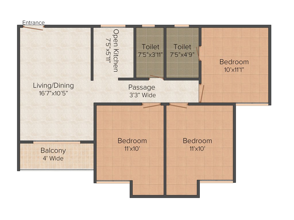 Purti Planet (3BHK+2T (1,112 sq ft) 1112 sq ft)