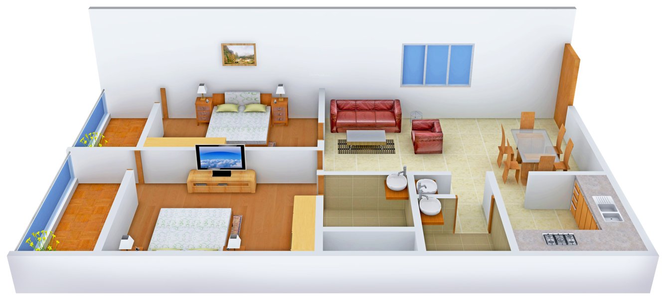 Pruthvi Royal (2BHK+2T (1,229 sq ft) 1229 sq ft)