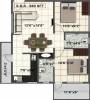 SV Pleasanta (2BHK+2T (860 sq ft) 860 sq ft)