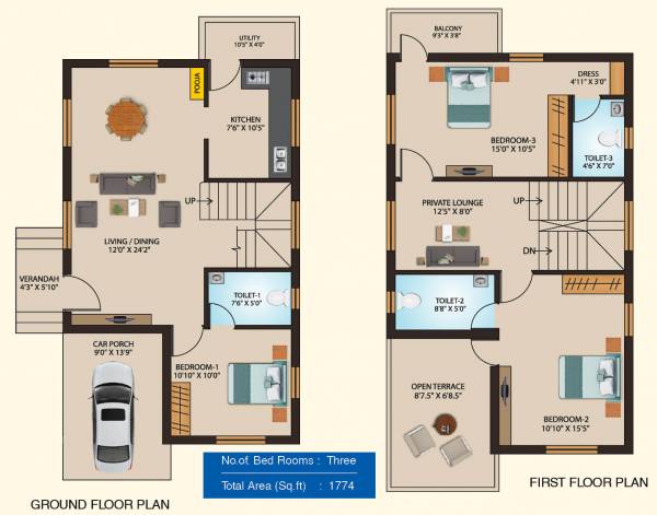 Fairyland Sai Krupalaya Residency (3BHK+3T (1,774 sq ft) 1774 sq ft)
