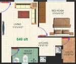Dhiraan Newyork Meadows (1BHK+1T (640 sq ft) 640 sq ft)