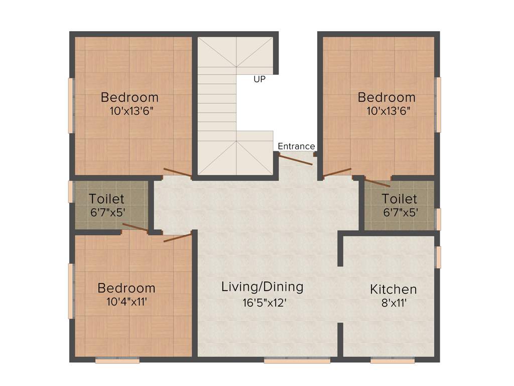 Rajam Aadhithyam Block I (3BHK+3T (1,058 sq ft) 1058 sq ft)