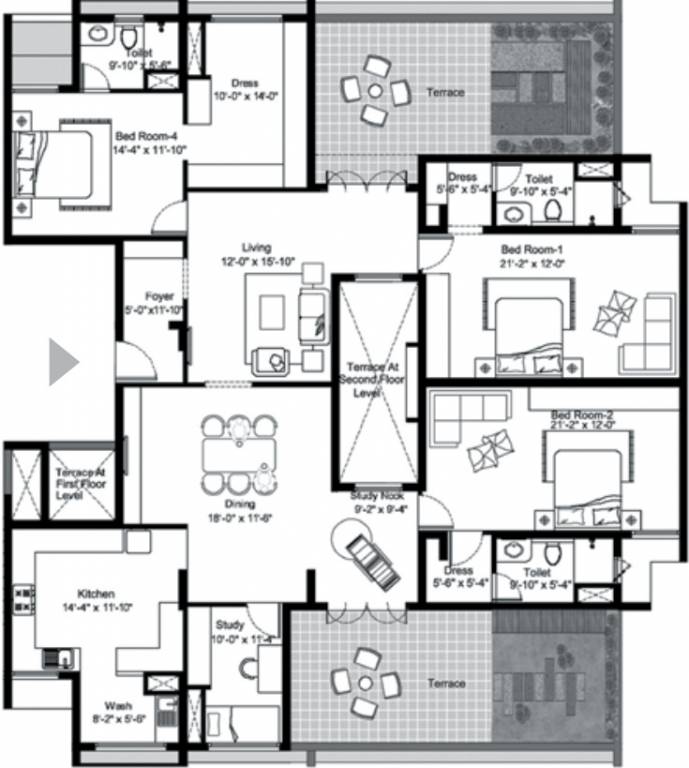 BBCL Vajra (4BHK+4T (2,938 sq ft) 2938 sq ft) BBCL Vajra (4BHK+4T (2,938 sq ft) 2938 sq ft)
