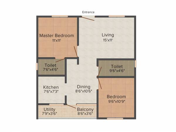 Rangashree Residency (2BHK+2T (1,000 sq ft) 1000 sq ft)