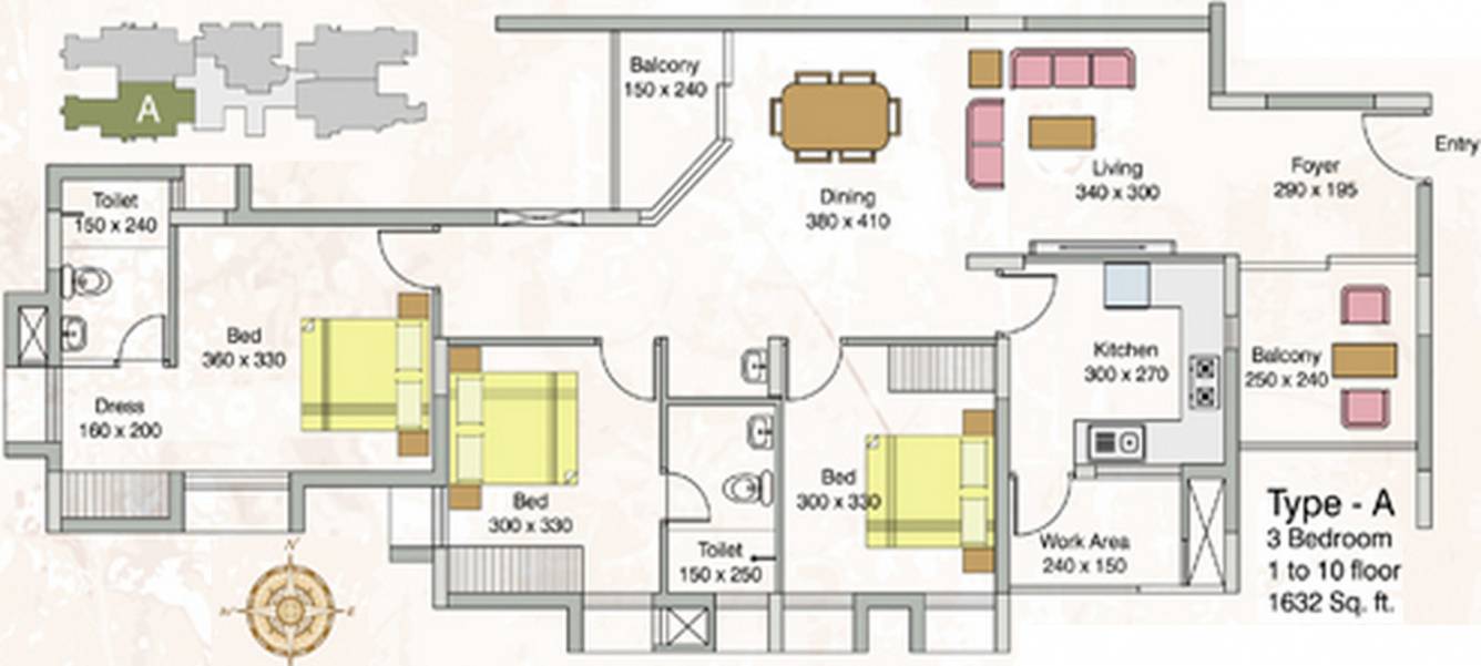 Lotus Kochupurakkal Gardens (3BHK+2T (1,632 sq ft) 1632 sq ft) Lotus Kochupurakkal Gardens (3BHK+2T (1,632 sq ft) 1632 sq ft)