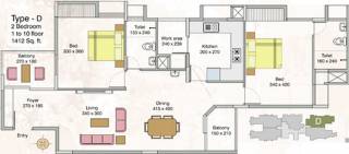Lotus Kochupurakkal Gardens (2BHK+2T (1,412 sq ft) 1412 sq ft) Lotus Kochupurakkal Gardens (2BHK+2T (1,412 sq ft) 1412 sq ft)