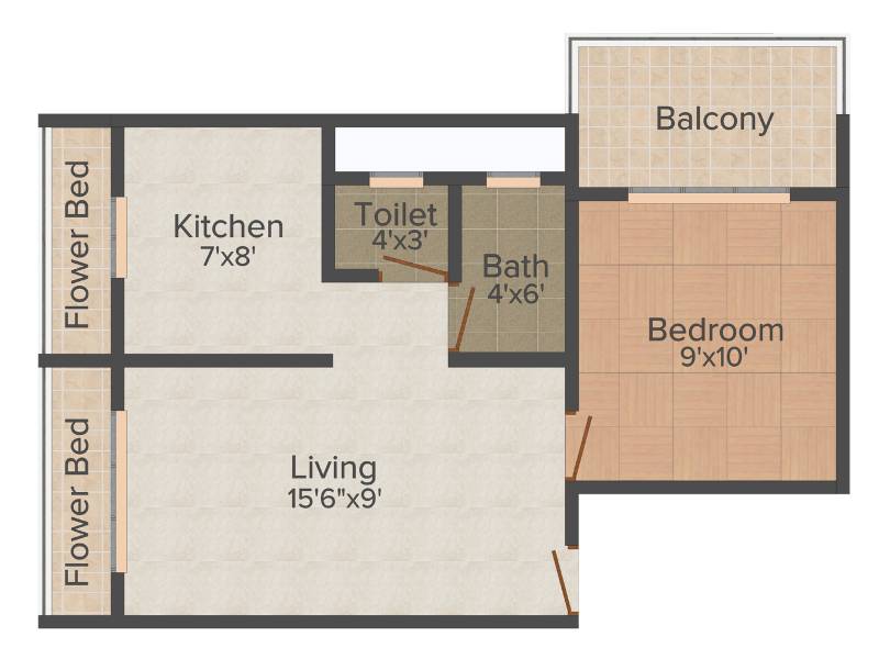 Ashiana Elite Residency (1BHK+1T (603 sq ft) 603 sq ft)