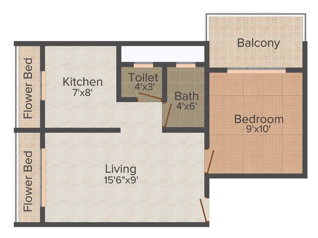 Ashiana Elite Residency (1BHK+1T (603 sq ft) 603 sq ft)