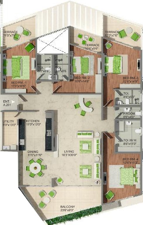 Naiknavare Eminence (4BHK+5T (3,517 sq ft) 3517 sq ft)