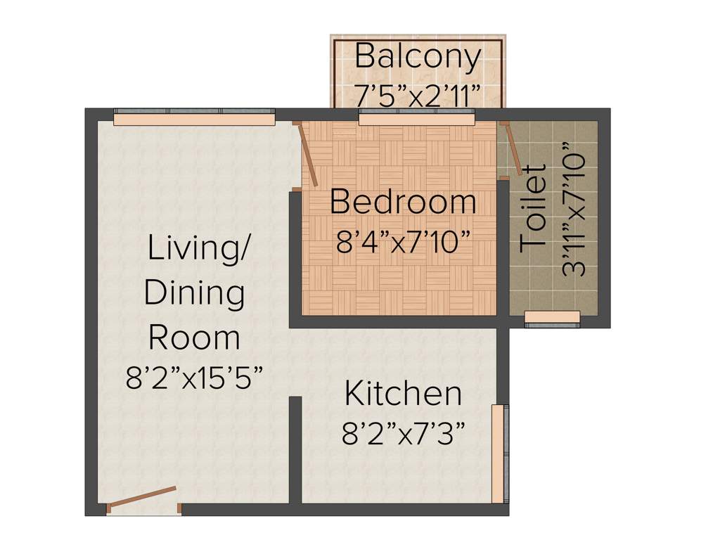 Nirman Viviana (1BHK+1T (315 sq ft) 315 sq ft)