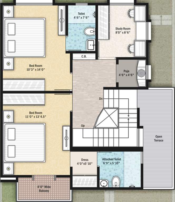 Labh Shreeji Villa (4BHK+4T (2,500 sq ft) + Study Room 2500 sq ft)