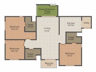 Sycon Troica (3BHK+3T (1,450 sq ft) 1450 sq ft) Sycon Troica (3BHK+3T (1,450 sq ft) 1450 sq ft)
