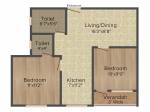 Ruby Neel Deganta (2BHK+2T (799 sq ft) 799 sq ft) Ruby Neel Deganta (2BHK+2T (799 sq ft) 799 sq ft)