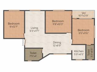 Dijendra Urmila Residency (3BHK+3T (1,173 sq ft) 1173 sq ft) Dijendra Urmila Residency (3BHK+3T (1,173 sq ft) 1173 sq ft)