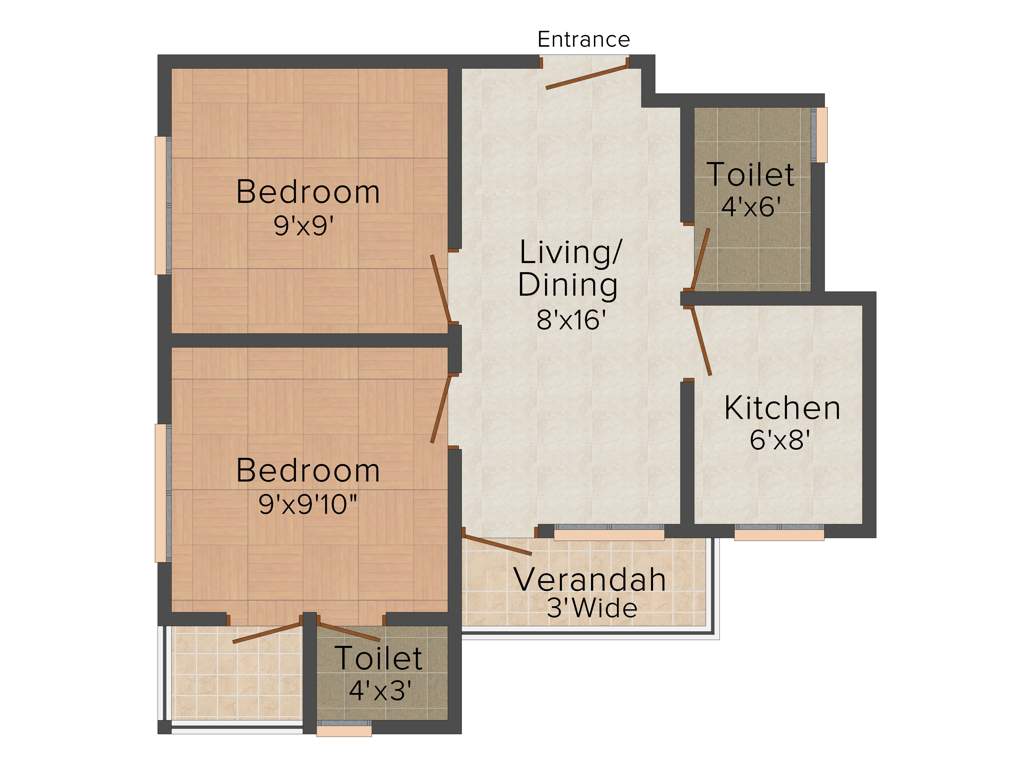 Pacific Madhuri (2BHK+2T (760 sq ft) 760 sq ft)