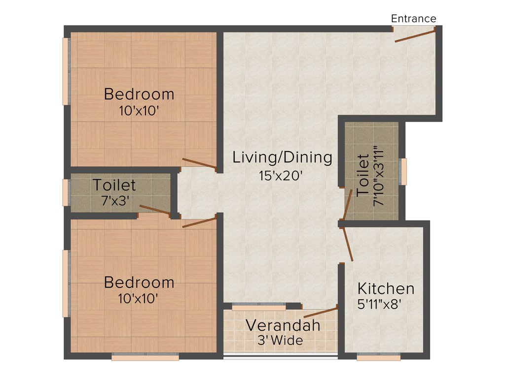 Pacific Madhuri (2BHK+2T (915 sq ft) 915 sq ft)