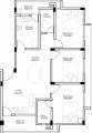 SMS Builders Sereniti Floor Plan (3BHK+2T (1,120 sq ft) 1120 sq ft)