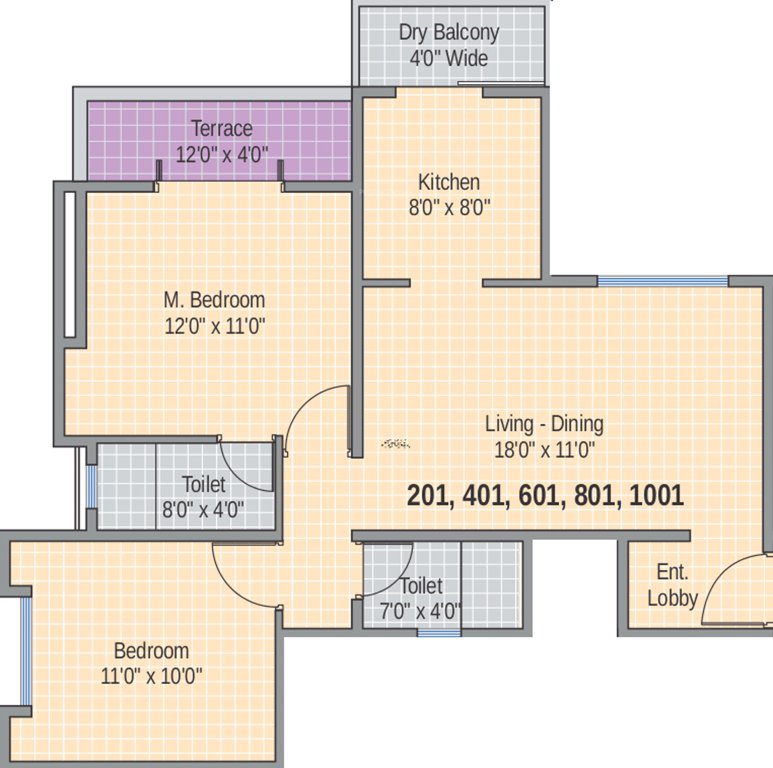 Gurukrupa Jaishankar Primerose (2BHK+2T (914 sq ft) 914 sq ft)