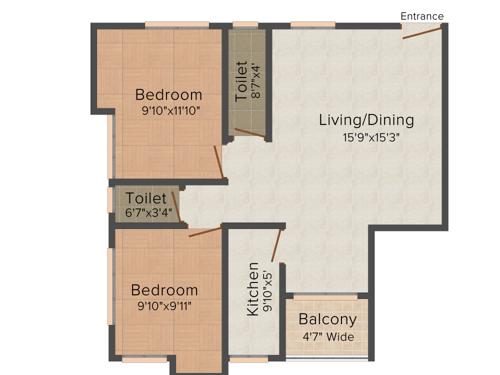 Gazebo Mouhua (2BHK+2T (1,130 sq ft) 1130 sq ft)