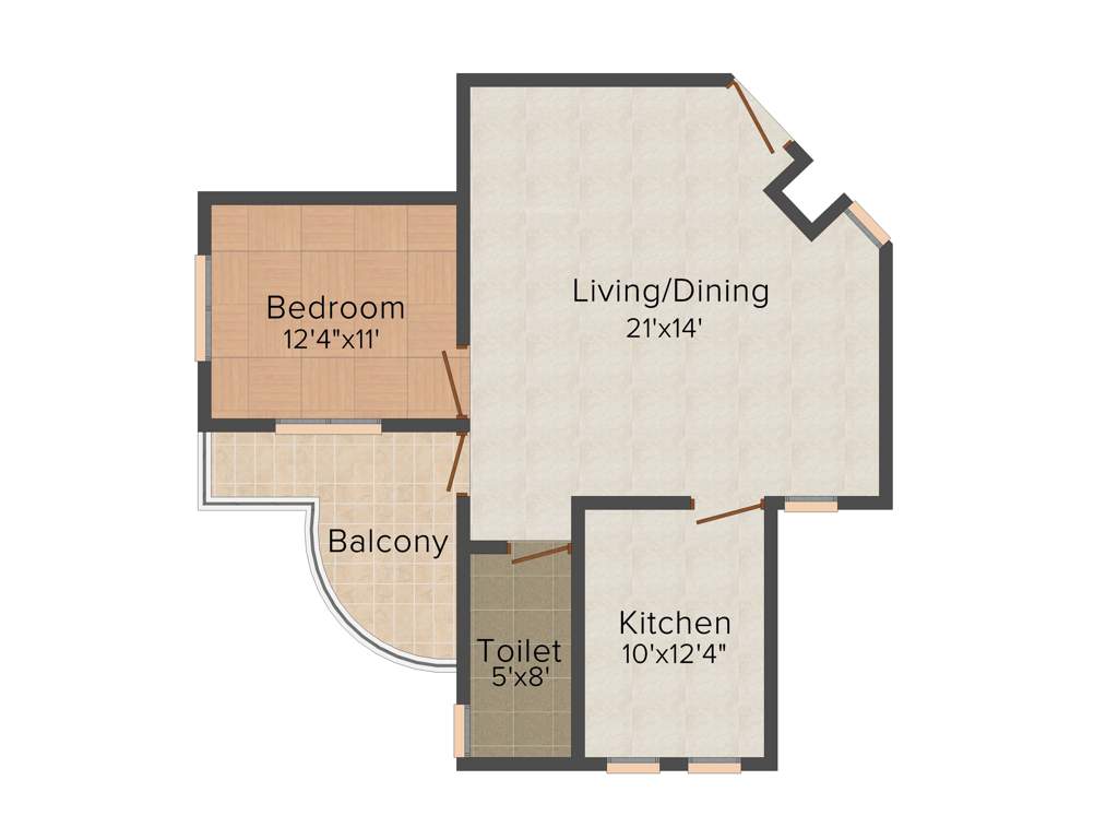 Ultima Skymax (1BHK+1T (1,123 sq ft) 1123 sq ft)
