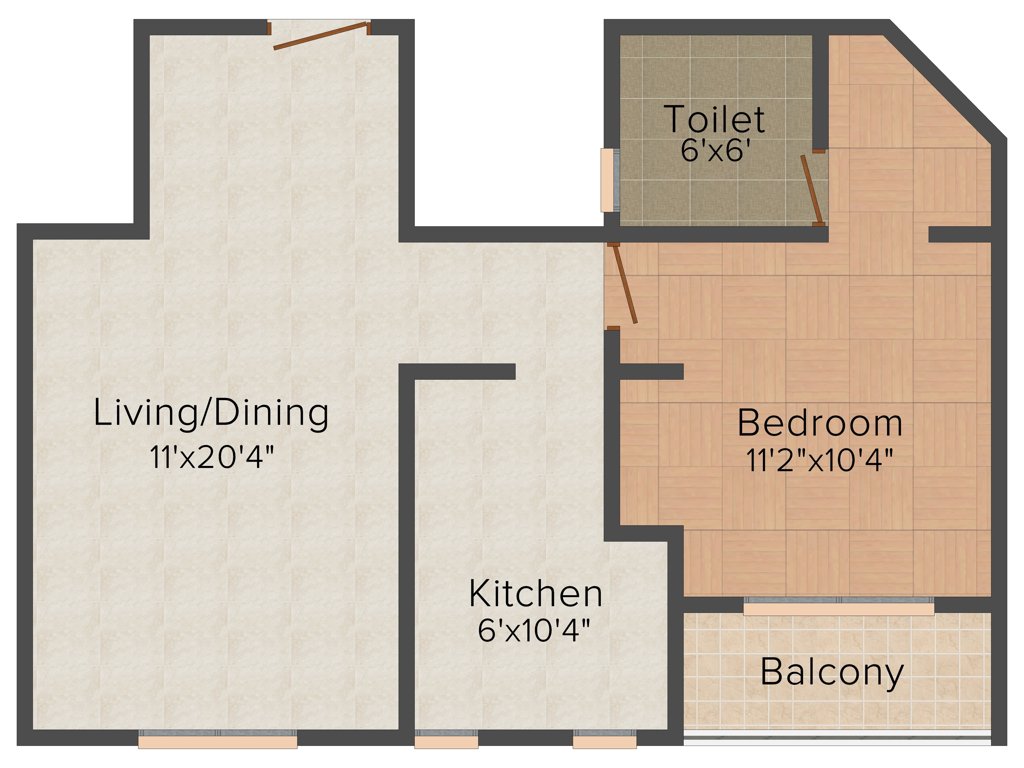 Ultima Skymax (1BHK+1T (694 sq ft) 694 sq ft)