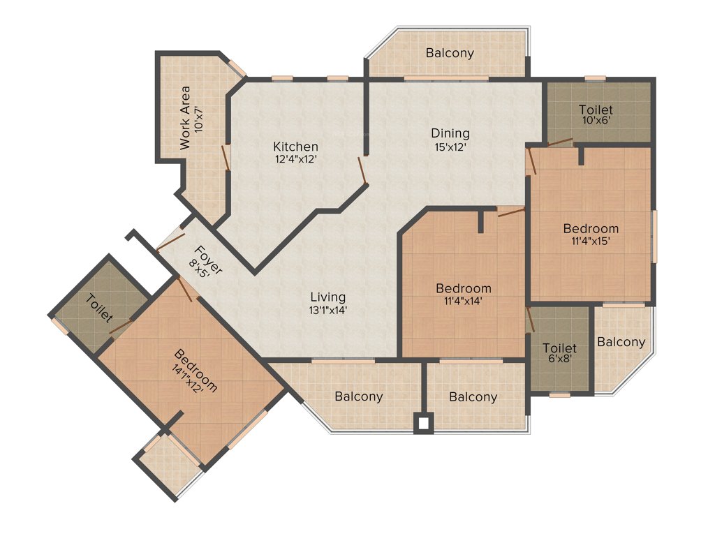 Ultima Skymax (3BHK+3T (2,242 sq ft) 2242 sq ft)
