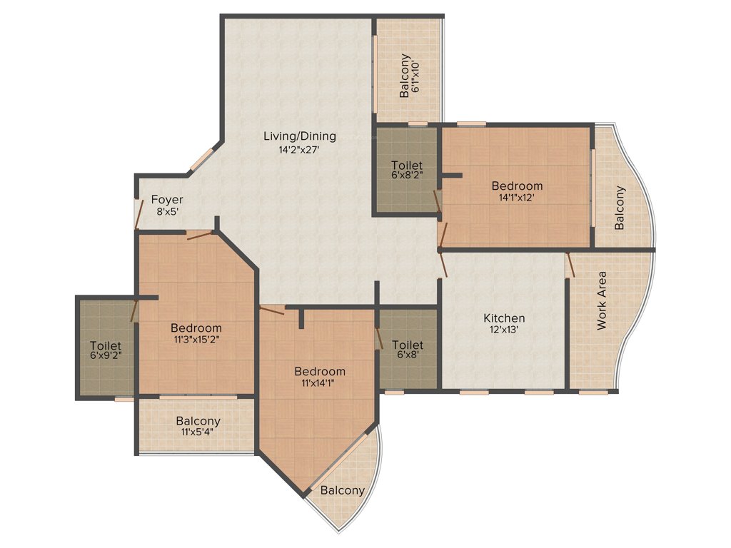 Ultima Skymax (3BHK+3T (2,094 sq ft) 2094 sq ft)