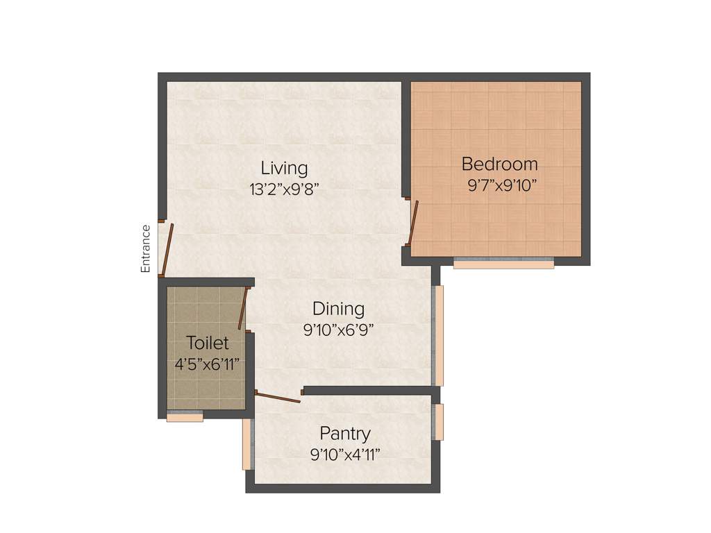 Pacific Philomel Heights (1BHK+1T (556 sq ft) 556 sq ft)