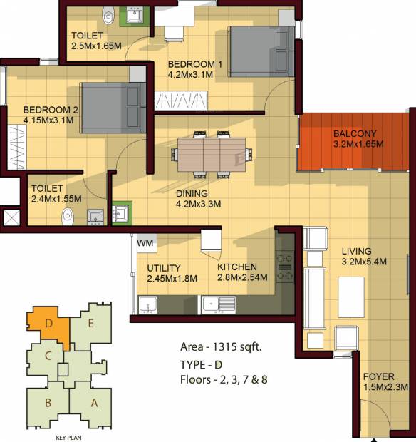 Classic Vintage (2BHK+2T (1,315 sq ft) 1315 sq ft)