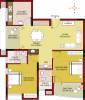 Alhind Seafort Floor Plan (2BHK+2T (1,100 sq ft) 1100 sq ft)