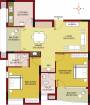 Floor Plan (2BHK+2T (1,100 sq ft) 1100 sq ft) Alhind Seafort Floor Plan (2BHK+2T (1,100 sq ft) 1100 sq ft)