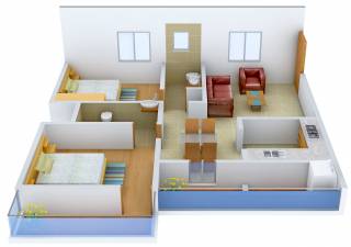 SV Luxuria (2BHK+2T (1,055 sq ft) 1055 sq ft)